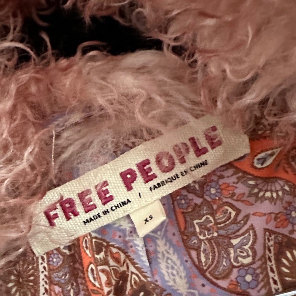 Free People Pink Teddy Jacket - Picture 2 of 7